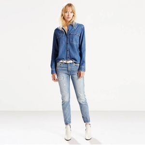 Levi's 505™C Cropped Jeans Distressed 100% Cotton